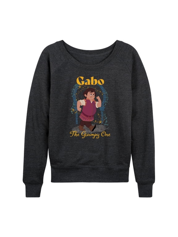 - Gabo The Grumpy One Women's Lightweight French Terry Wide Neck Long Sleeve Graphic Shirt