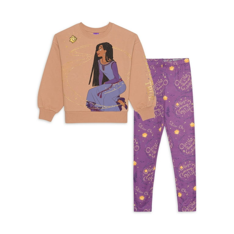Disney Wish Girls Long Sleeve Pullover Sweatshirt and Leggings Set, 2-Piece  Set, Sizes 4/5-14/16 