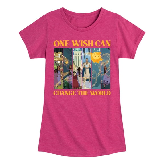 Disney Wish - One Wish Can Change The World - Toddler & Youth Girls Short Sleeve Graphic T-Shirt