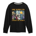 thumbnail image 1 of Disney Wish - One Wish Can Change The World - Toddler & Youth Long Sleeve Graphic T-Shirt, 1 of 5