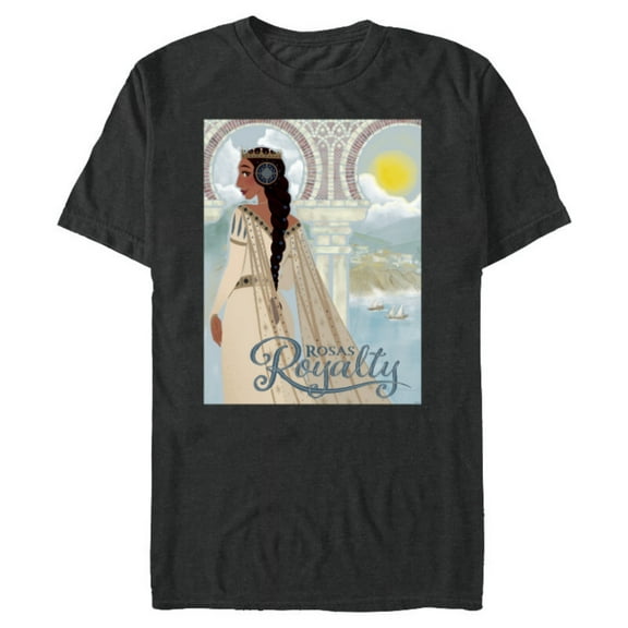 Disney Wish Queen Amaya Rosas Royalty - Short Sleeve Blended T-Shirt for Adults - Customized-Dark Heather
