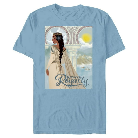 Disney Wish Queen Amaya Rosas Royalty - Short Sleeve Blended T-Shirt for Adults - Customized-Ocean Blue