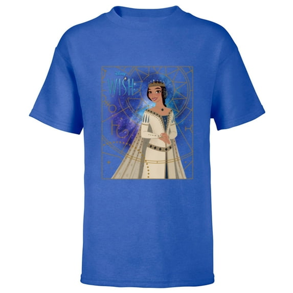 Disney Wish Queen Amaya of Rosas Storybook Art - Short Sleeve T-Shirt for Kids - Customized-Royal