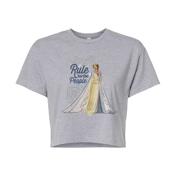 Disney Wish - Rule For The People - Juniors Cropped Cotton Blend T-Shirt