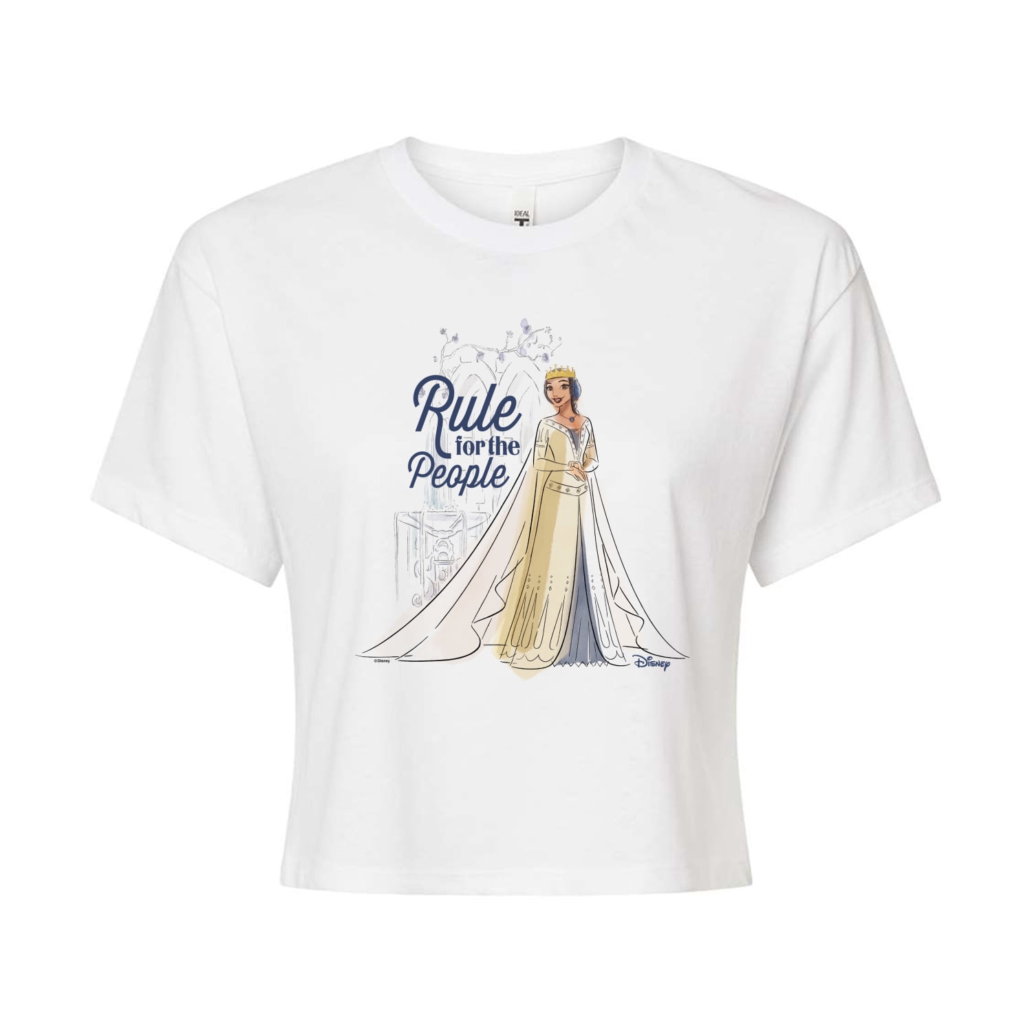 Disney Wish - Rule For The People - Juniors Cropped Cotton Blend T ...