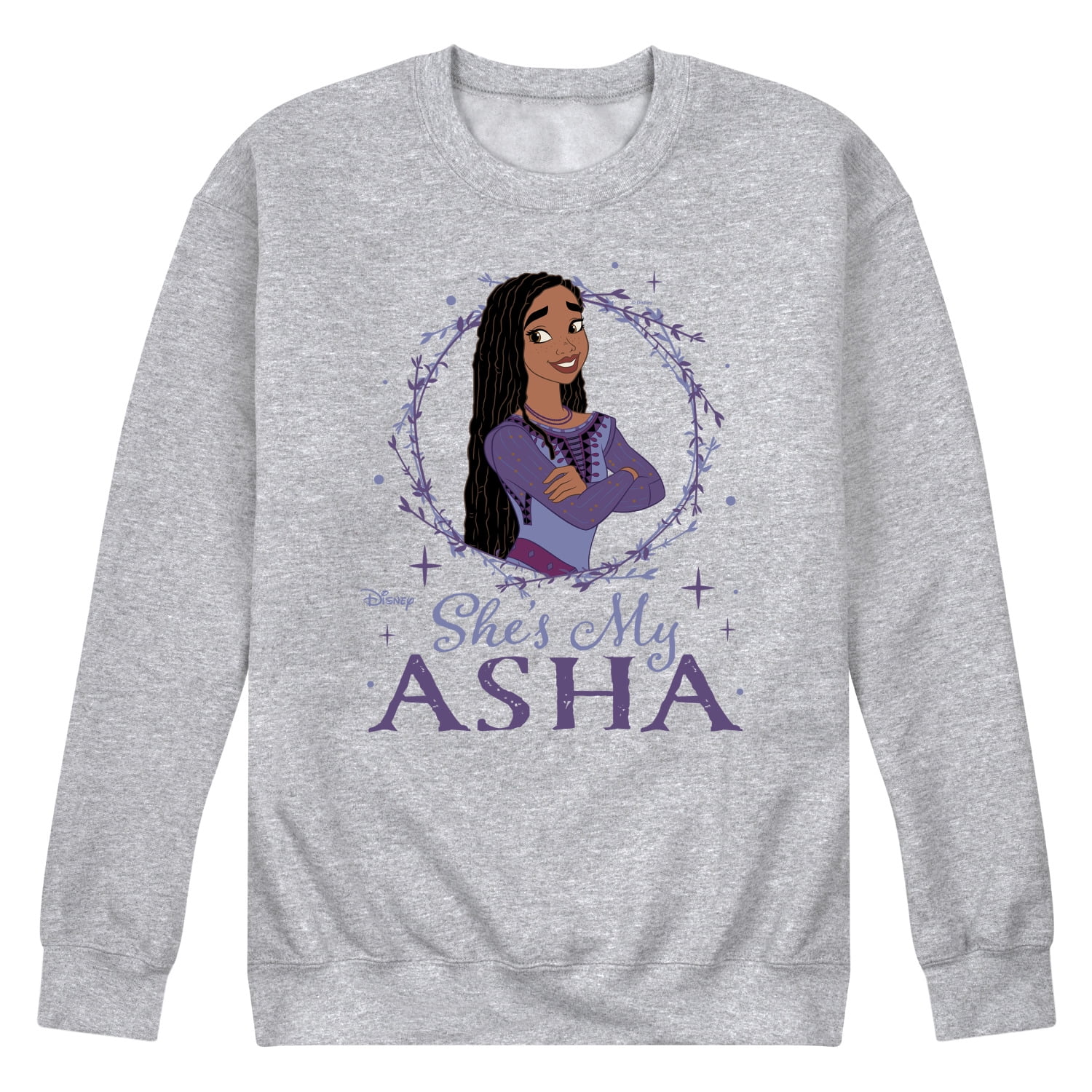 Disney Wish - She's My Asha - Men's Crew Neck Fleece Pullover - Walmart.com