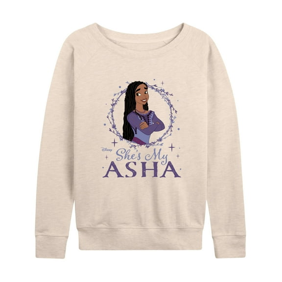 Disney Wish - She's My Asha - Women's Lightweight French Terry Long Sleeve Shirt