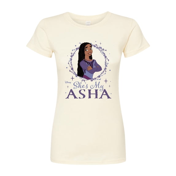 Disney Wish - Shes My Asha - Juniors Fitted Graphic T-Shirt