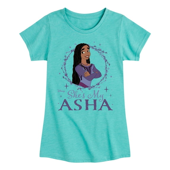 Disney Wish - Shes My Asha - Toddler & Youth Girls Short Sleeve Graphic T-Shirt
