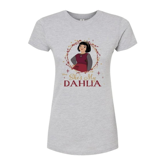 Disney Wish - Shes My Dahlia - Juniors Fitted Graphic T-Shirt