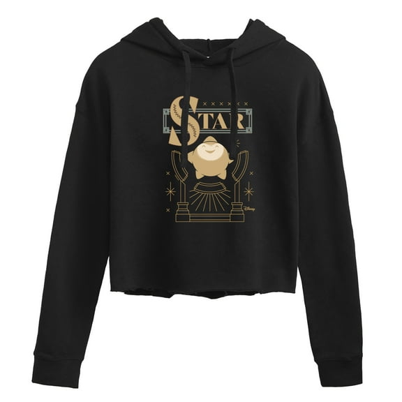 Disney Wish - Star Badge - Juniors Cropped Pullover Hoodie