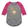 thumbnail image 1 of Disney Wish - Star Badge - Toddler & Youth Girls Raglan Graphic T-Shirt, 1 of 5
