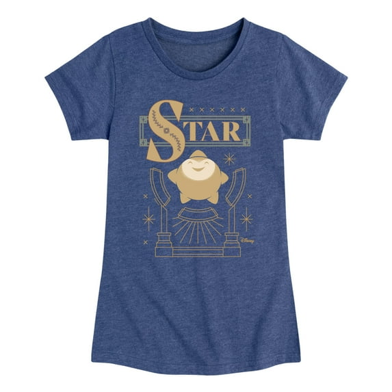 Disney Wish - Star Badge - Toddler & Youth Girls Short Sleeve Graphic T-Shirt