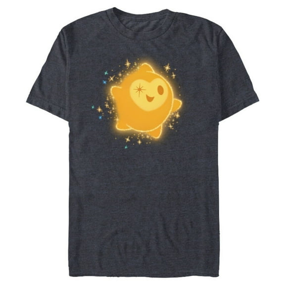 Disney Wish Star Eye Wink - Short Sleeve Blended T-Shirt for Adults - Customized-Navy Heather