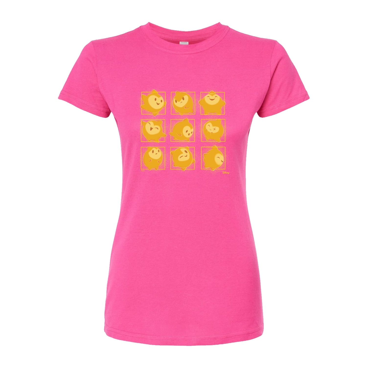 Disney Wish - Star Face Grid - Juniors Fitted Graphic T-Shirt - Walmart.com