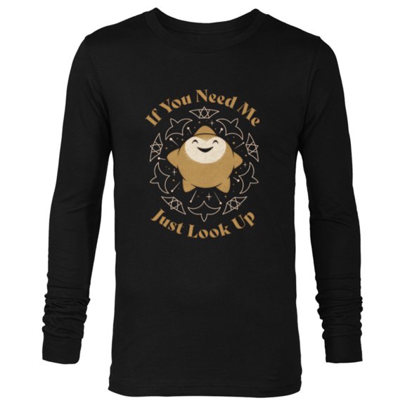 Disney Wish Star If You Need Me Just Look Up - Long Sleeve T-Shirt for Men - Customized-Black