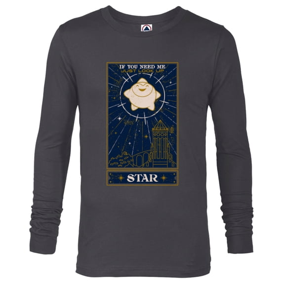 Disney Wish Star Rosas If You Need Me Just Look Up - Long Sleeve T-Shirt for Men - Customized-Charcoal Heather