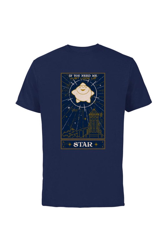 Wish Star Rosas If You Need Me Just Look Up - Short Sleeve Cotton T-Shirt for Adults - Customized-Navy
