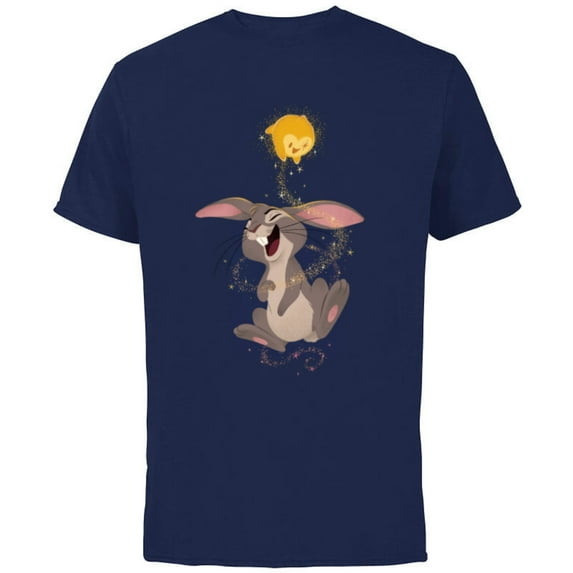 Disney Wish Star and Bunny Magic Happens - Short Sleeve Cotton T-Shirt for Adults - Customized-Navy