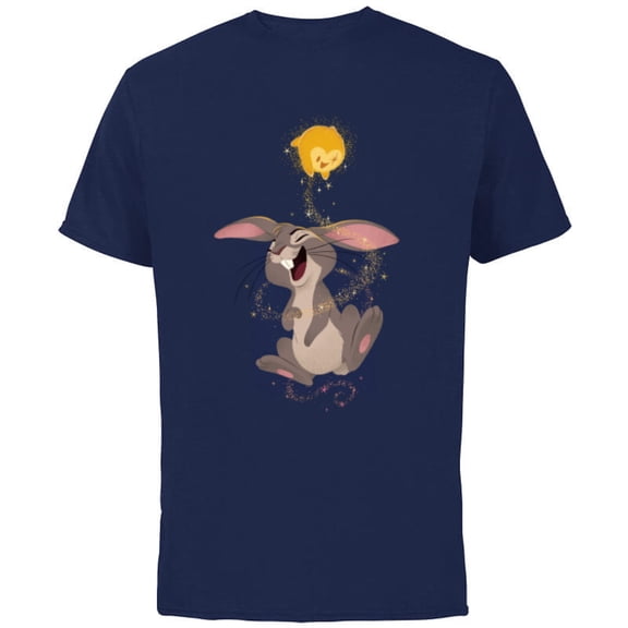 Disney Wish Star and Bunny Magic Happens - Short Sleeve Cotton T-Shirt for Adults - Customized-Navy