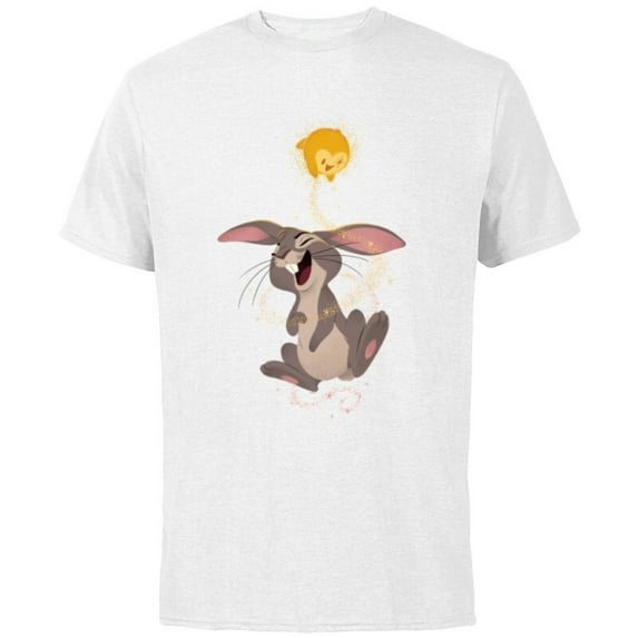 Disney Wish Star and Bunny Magic Happens - Short Sleeve Cotton T-Shirt for Adults - Customized-White
