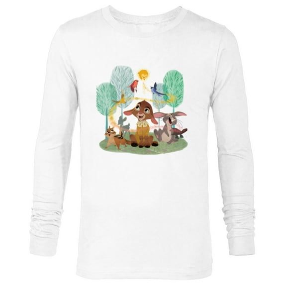 Disney Wish Star and Valentino Animal Friends - Long Sleeve T-Shirt for Men - Customized-White