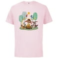 thumbnail image 1 of Disney Wish Star and Valentino Animal Friends - Short Sleeve Cotton T-Shirt for Adults - Customized-Soft Pink, 1 of 5