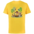 thumbnail image 1 of Disney Wish Star and Valentino Animal Friends - Short Sleeve Cotton T-Shirt for Adults - Customized-Yellow, 1 of 5