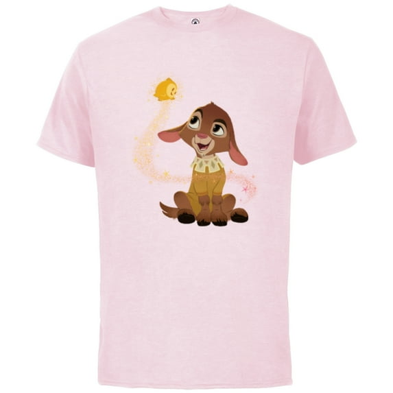 Disney Wish Star and Valentino Magical Friends - Short Sleeve Cotton T-Shirt for Adults - Customized-Soft Pink