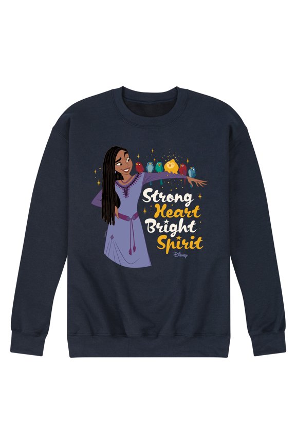 Wish - Strong Heart Bright Spirit - Men's Crew Neck Fleece Pullover