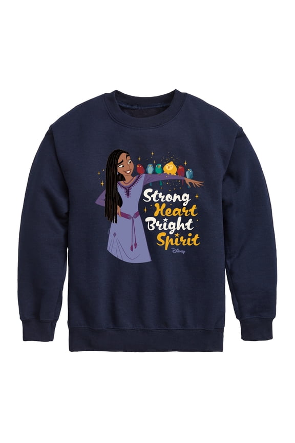Wish - Strong Heart Bright Spirit - Toddler & Youth Crewneck Fleece Sweatshirt