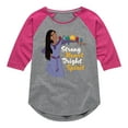 thumbnail image 1 of Disney Wish - Strong Heart Bright Spirit - Toddler & Youth Girls Raglan Graphic T-Shirt, 1 of 5