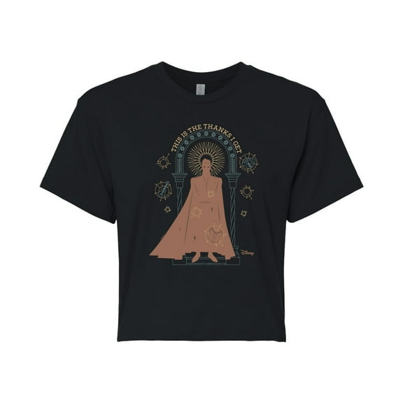 Disney Wish - Thanks I Get King Magnifico - Juniors Cropped Cotton Blend T-Shirt