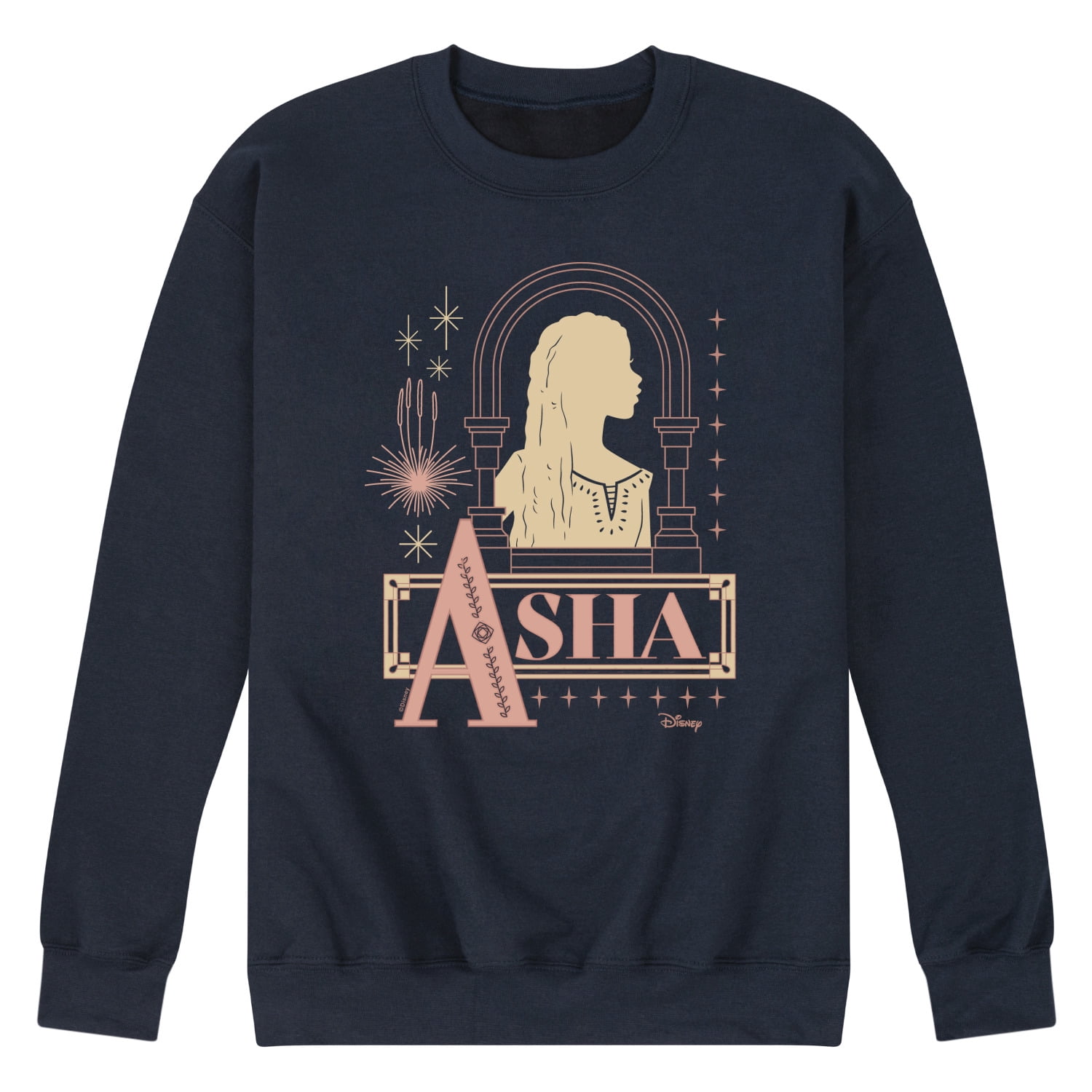 Disney Wish - The One Asha - Men's Crew Neck Fleece Pullover - Walmart.com