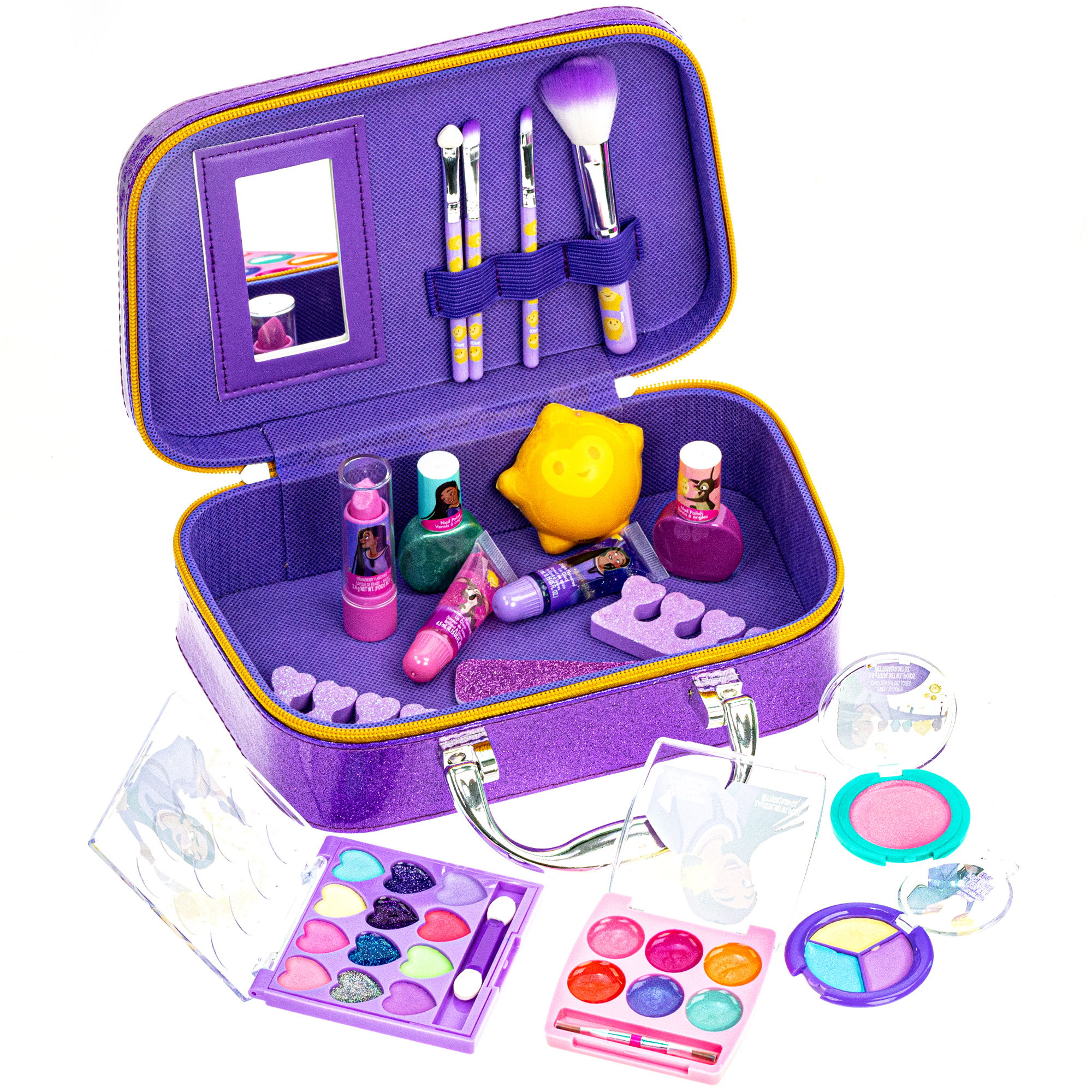 Disney Wish Townley Girl Purple Zippered Makeup Train Case for Kids