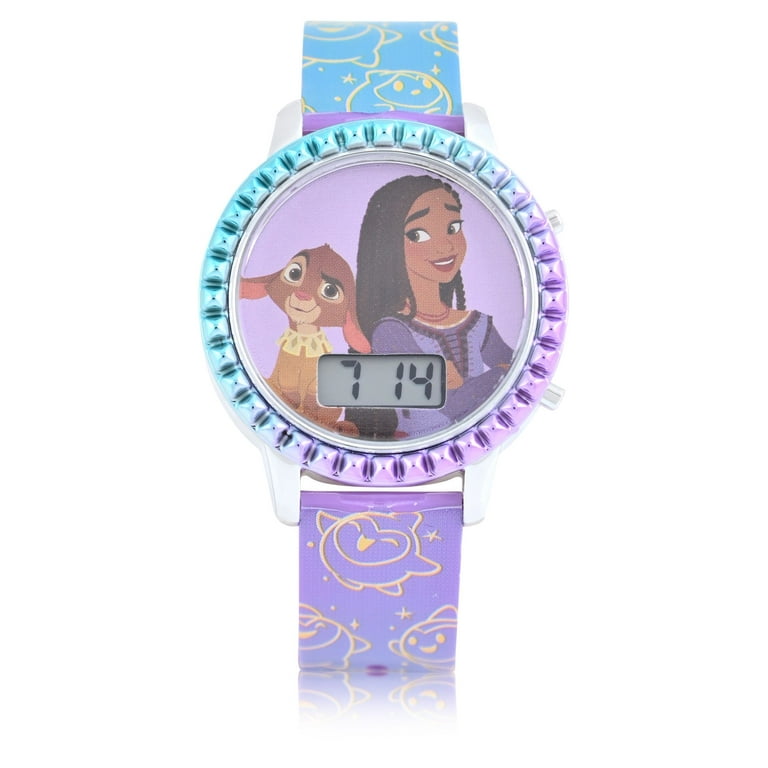 Disney Wish Unisex Child LCD Watch with Flashing Lights (WSH4042WM