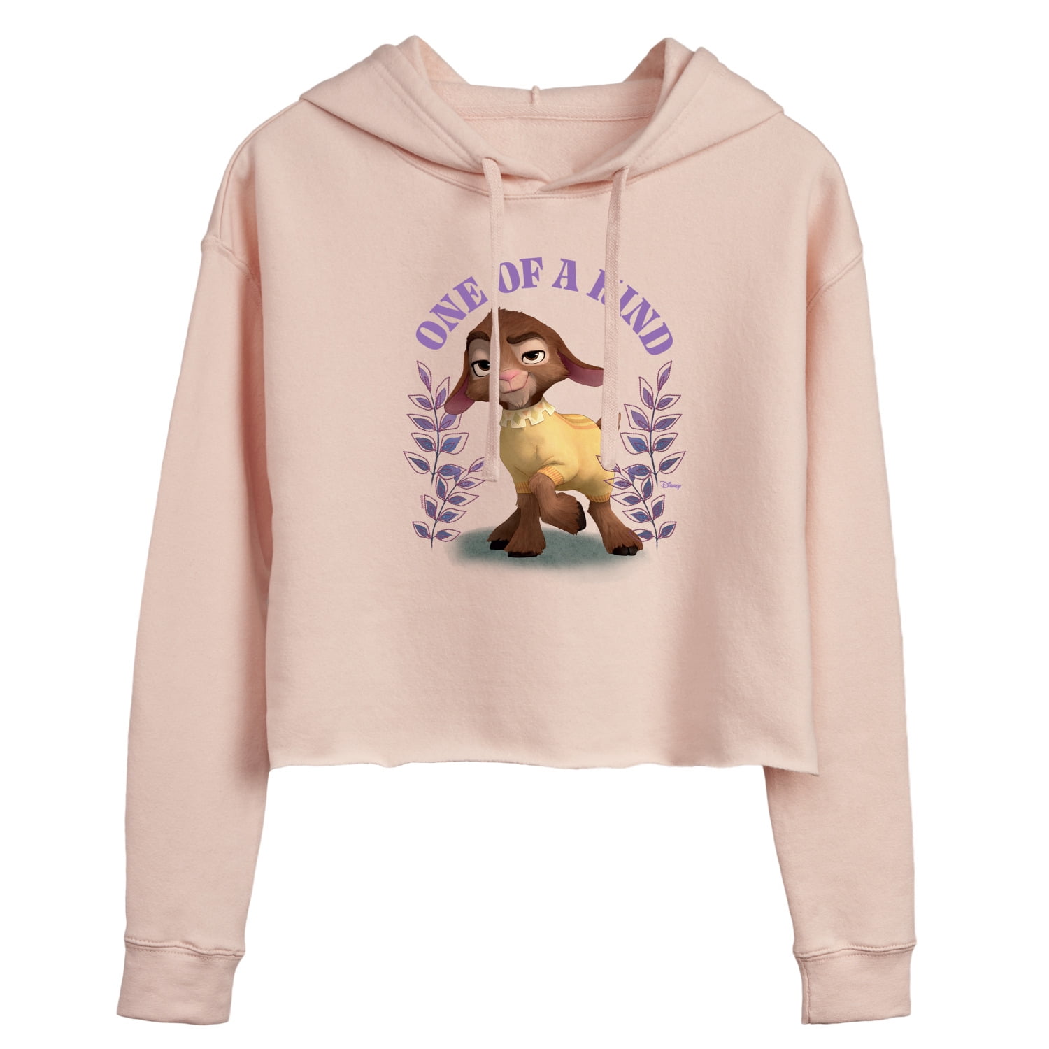Disney Wish Valentino One Of A Kind Juniors Cropped Pullover Hoodie