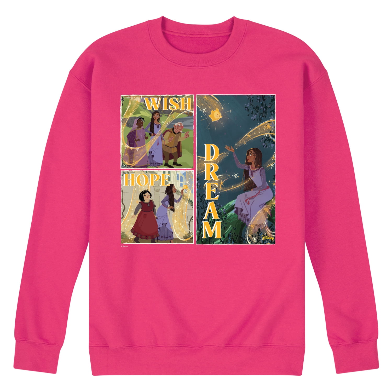 Disney Wish - Wish Hope Dream - Men's Crew Neck Fleece Pullover ...