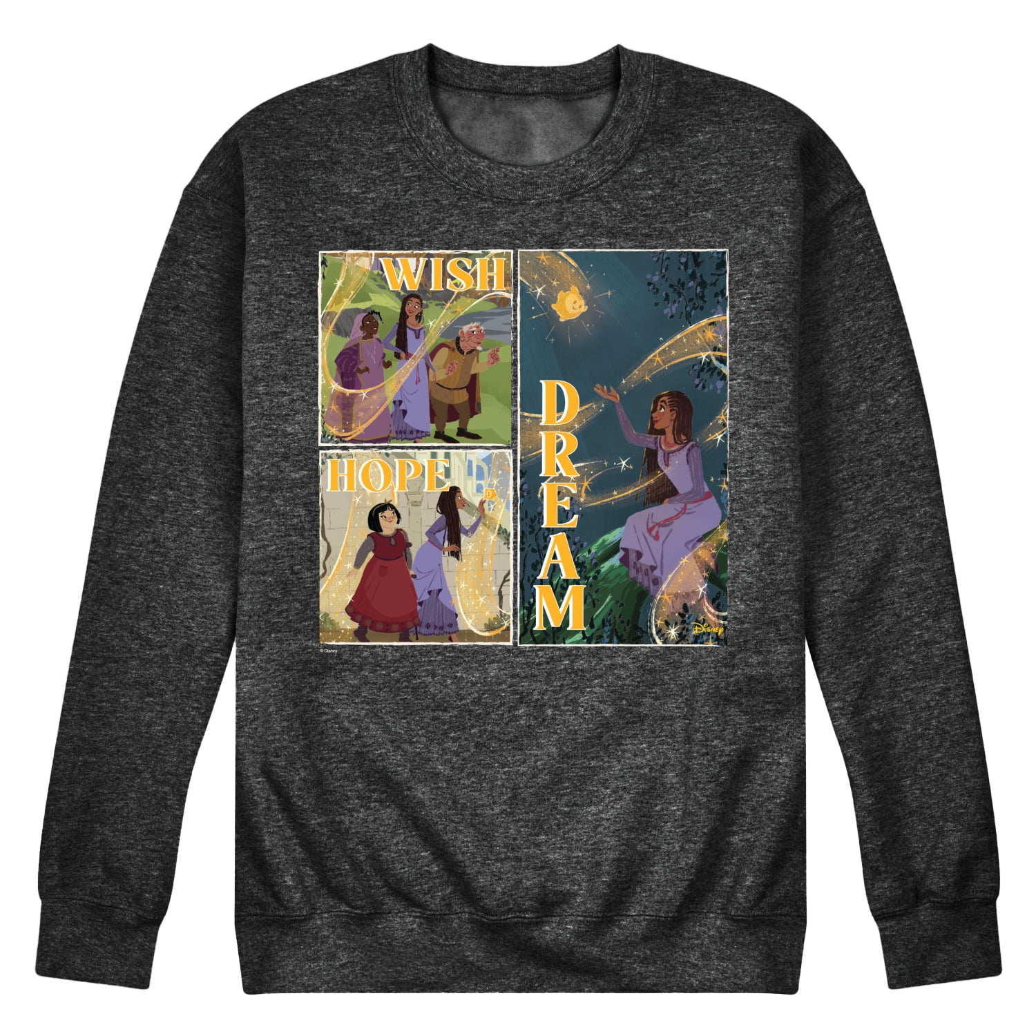 Disney Wish - Wish Hope Dream - Men's Crew Neck Fleece Pullover ...
