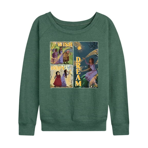 Disney Wish - Wish Hope Dream - Women's Lightweight French Terry Long Sleeve Shirt