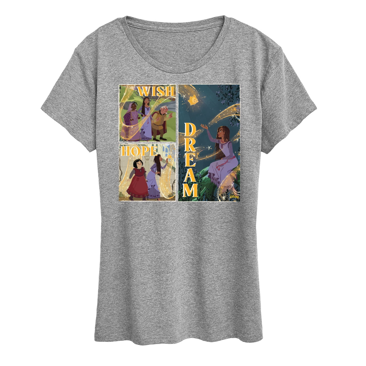 Disney Wish - Wish Hope Dream - Women's Short Sleeve Graphic T-Shirt ...