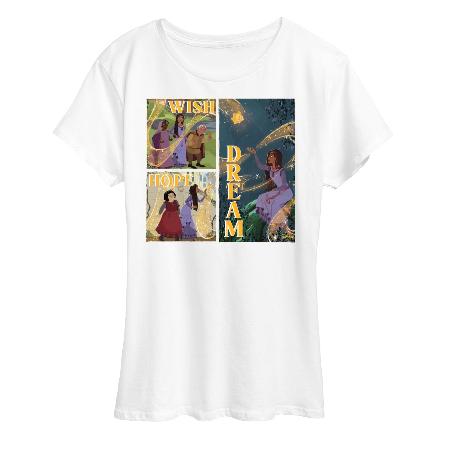 Disney Wish - Wish Hope Dream - Women's Short Sleeve Graphic T-Shirt ...