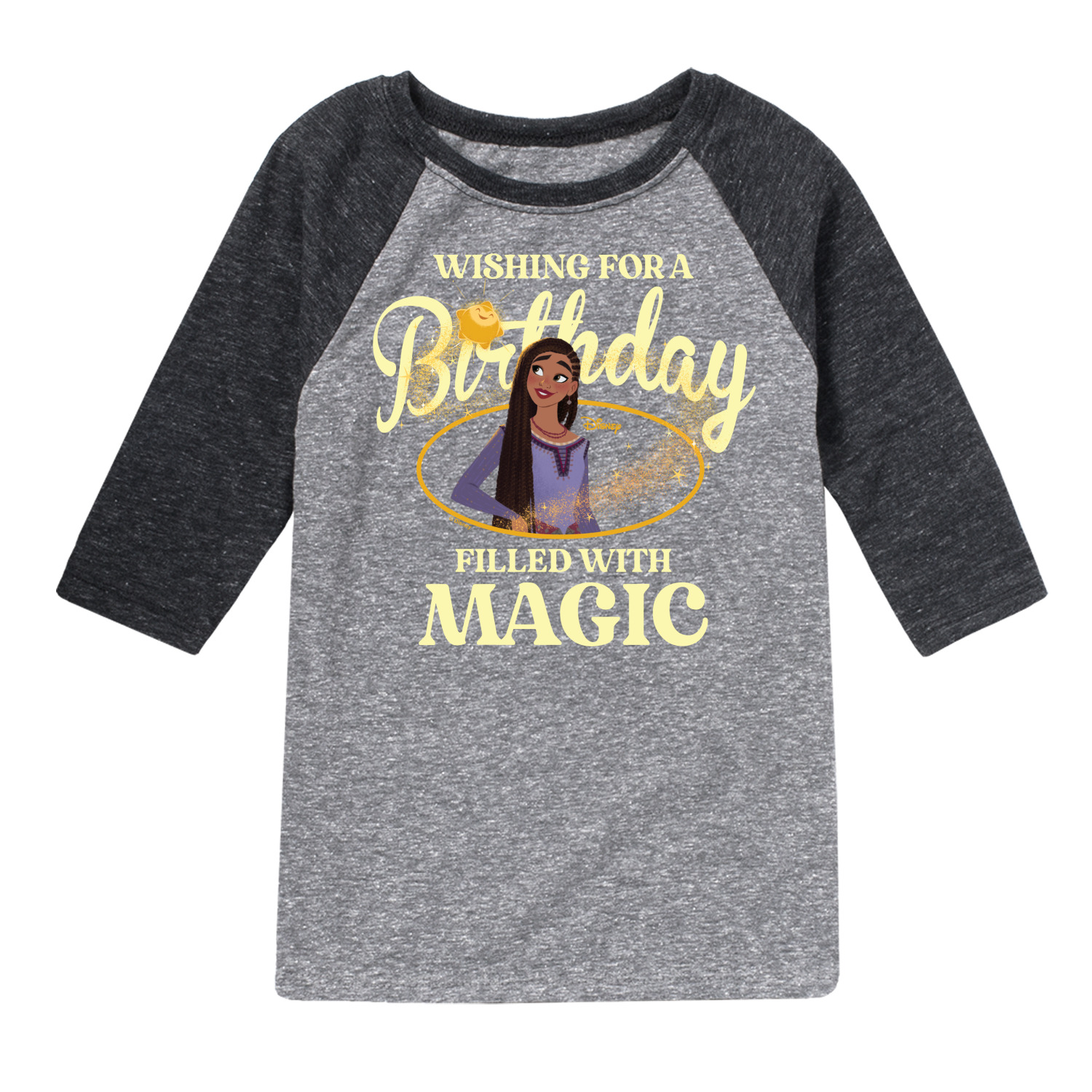 Disney - Wish -Wishing Birthday - Toddler And Youth Raglan - Walmart.com