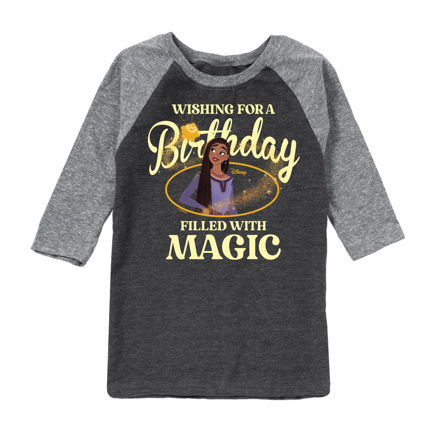 Disney - Wish -Wishing Birthday - Toddler And Youth Raglan - Walmart.com