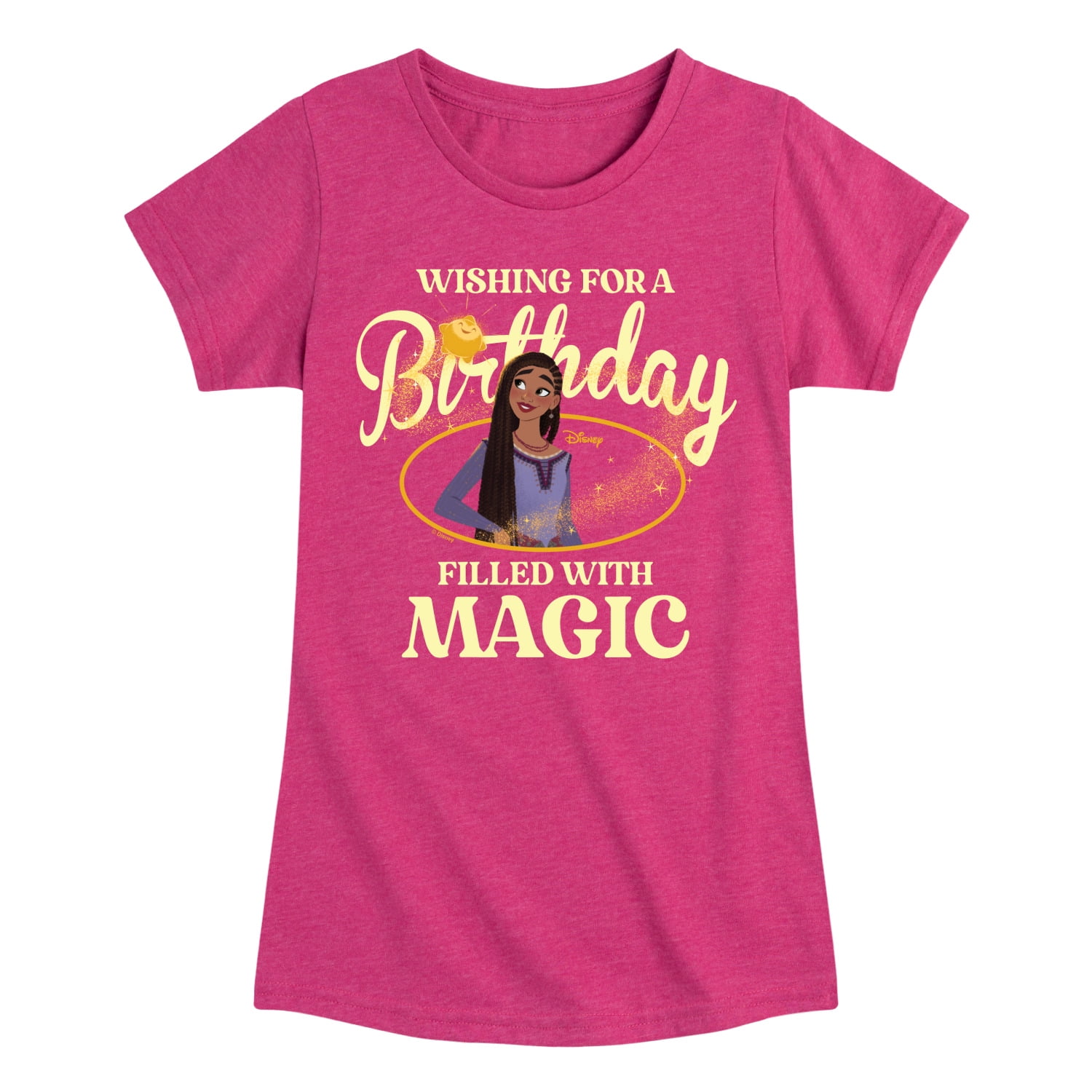 Disney - Wish - Wishing Birthday - Toddler and Youth Girls Fitted Short ...