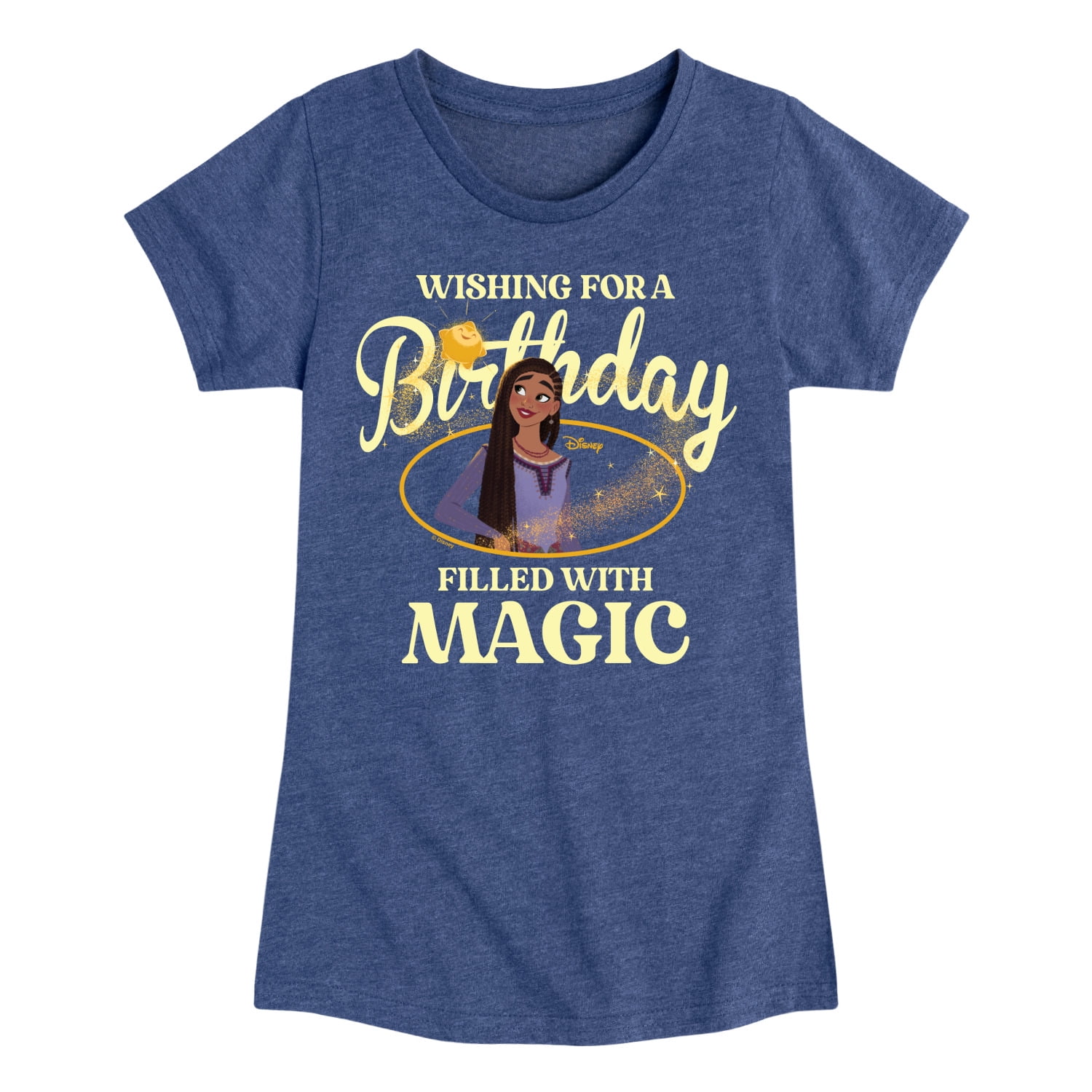 Disney - Wish - Wishing Birthday - Toddler and Youth Girls Fitted Short ...
