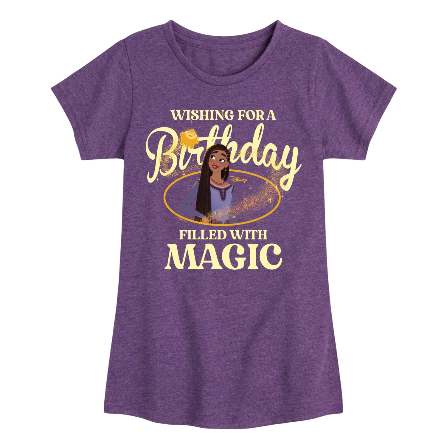Disney - Wish - Wishing Birthday - Toddler and Youth Girls Fitted Short ...