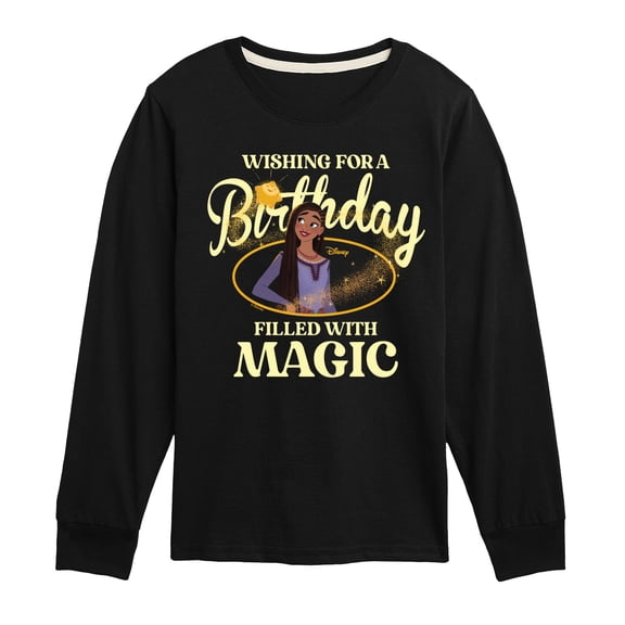 Disney - Wish - Wishing Birthday - Toddler and Youth Long Sleeve T-Shirt