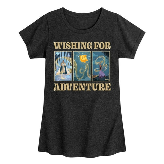Disney Wish - Wishing For Adventure Grid - Toddler & Youth Girls Short Sleeve Graphic T-Shirt