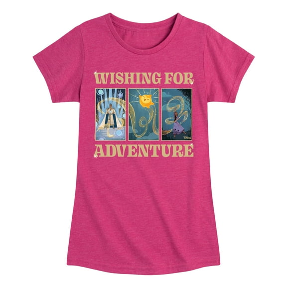 Disney Wish - Wishing For Adventure Grid - Toddler & Youth Girls Short Sleeve Graphic T-Shirt
